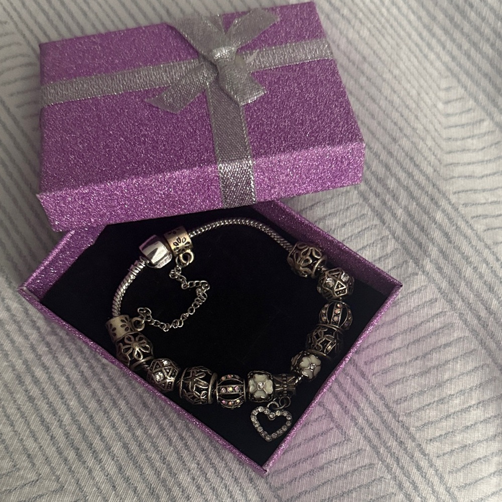 Elegant Silver Charm Bracelet